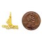 14K Yellow Gold #1 Grandma Charm Grandmother Pendant Jewerly 19mm x 18mm